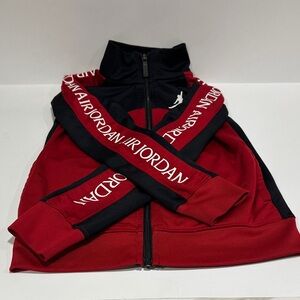Air Jordan Youth Red and Black Track Jacket